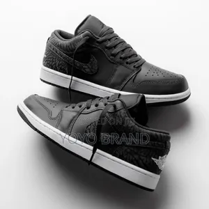 Air Jordan 1 Low Se Black Elephant Fashion Shoes
