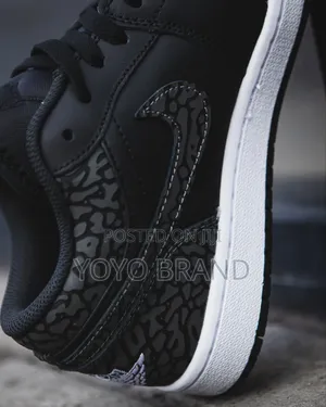 Air Jordan 1 Low Se Black Elephant Fashion Shoes