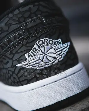 Air Jordan 1 Low Se Black Elephant Fashion Shoes