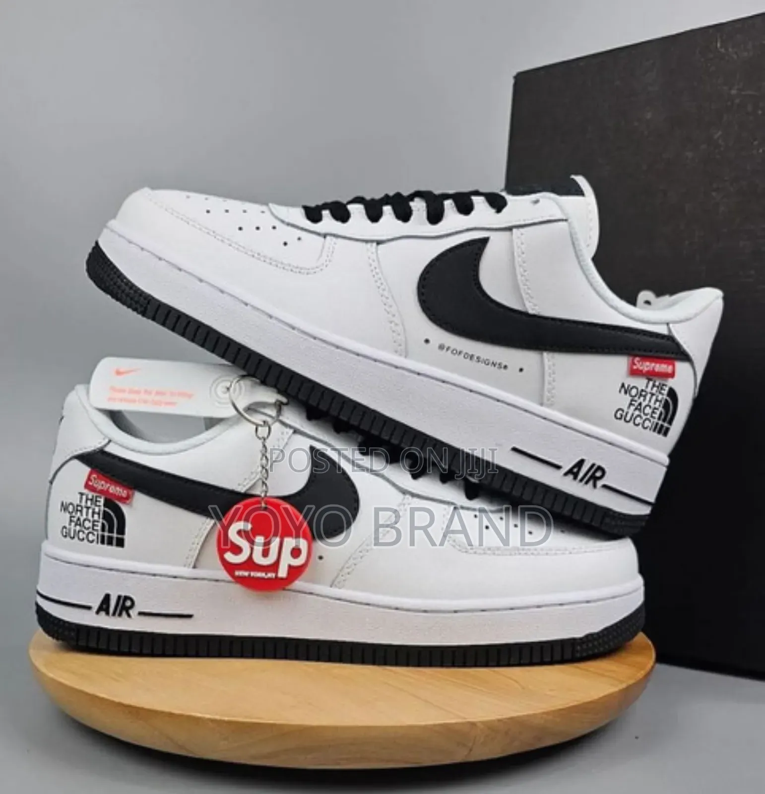 Nike Air Force 1 Supreme the North Face Black Fashion Sneaker