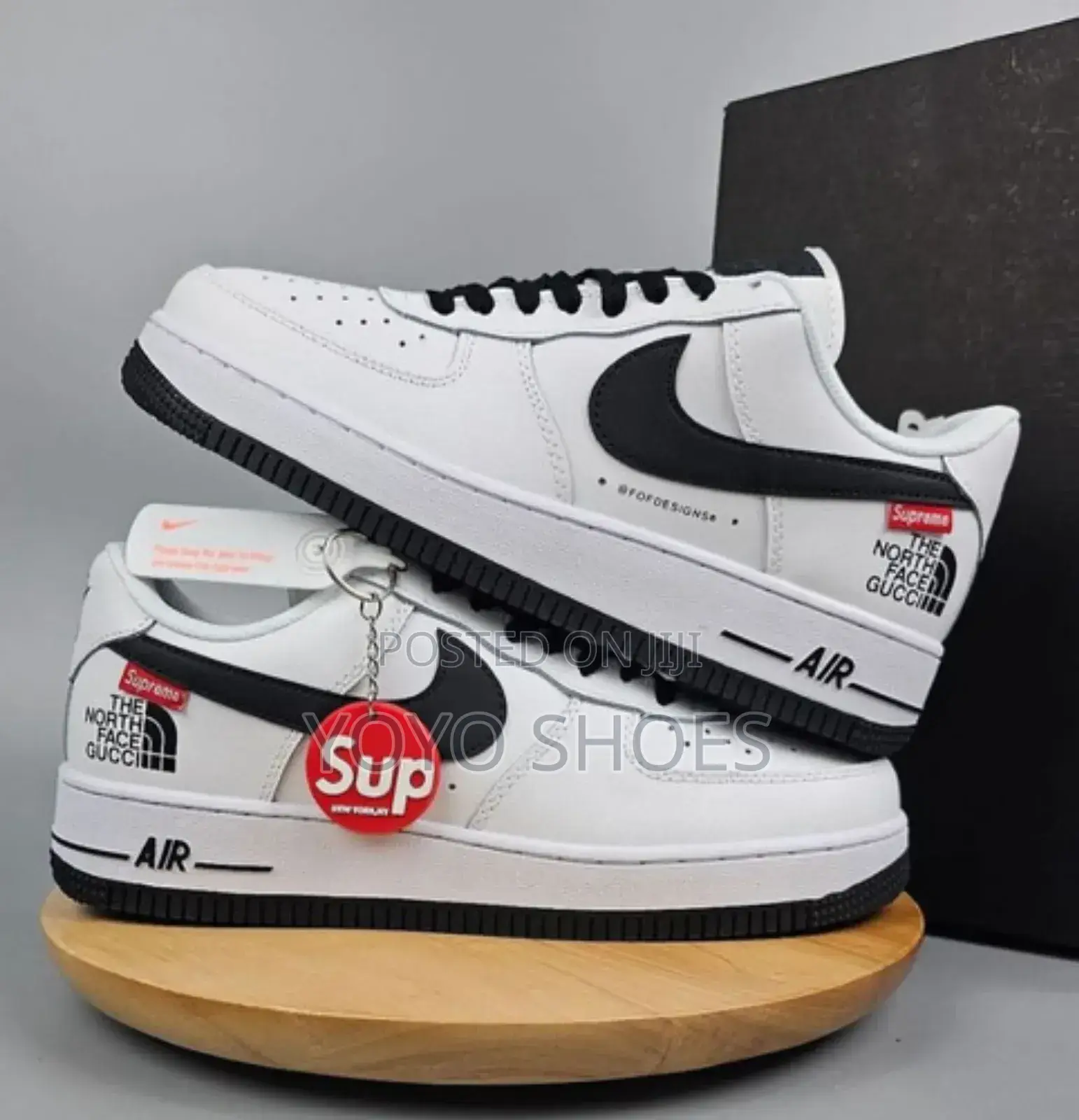 Nike Air Force 1 Supreme the North Face Black Fashion Sneaker
