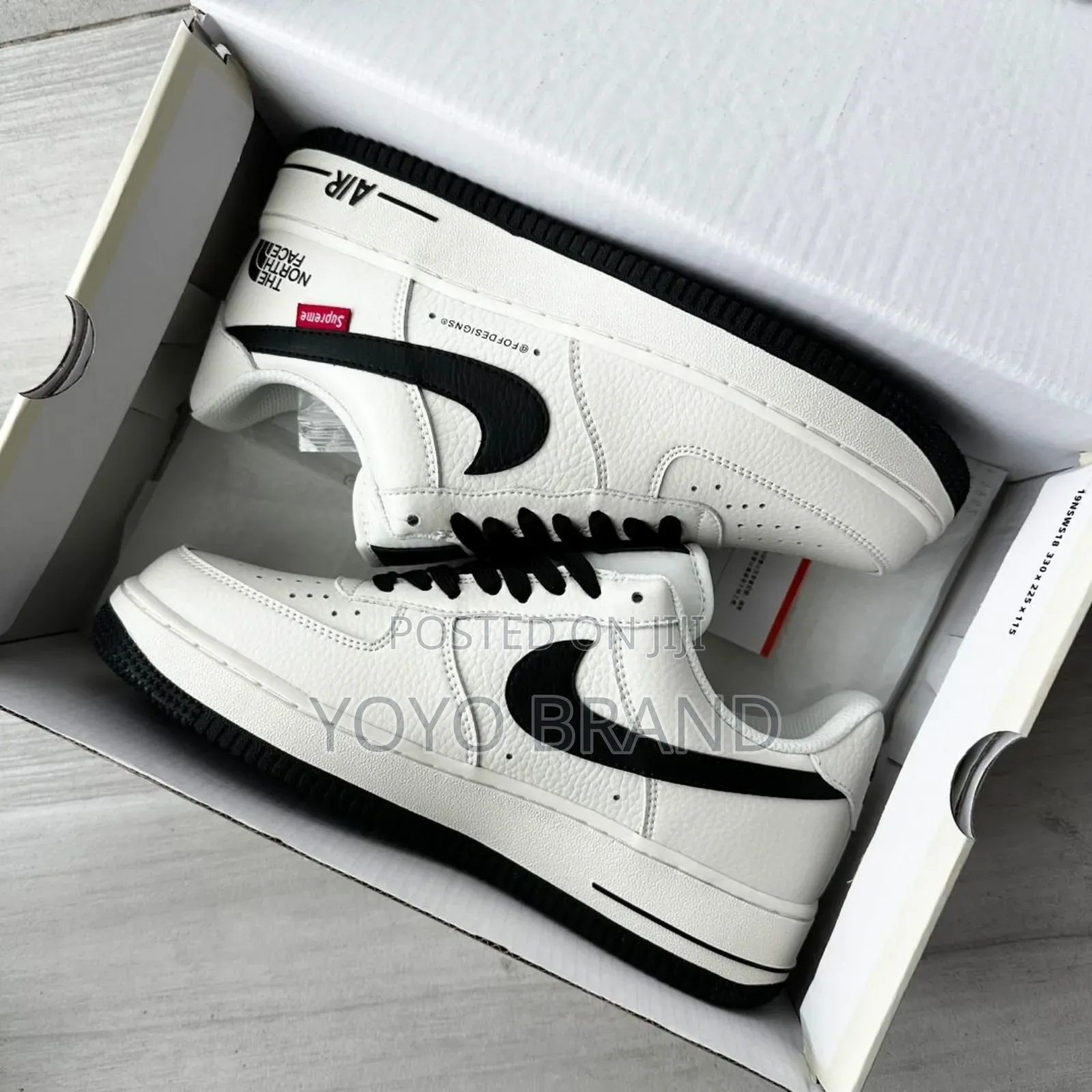 Nike Air Force 1 Supreme the North Face Black Fashion Sneaker