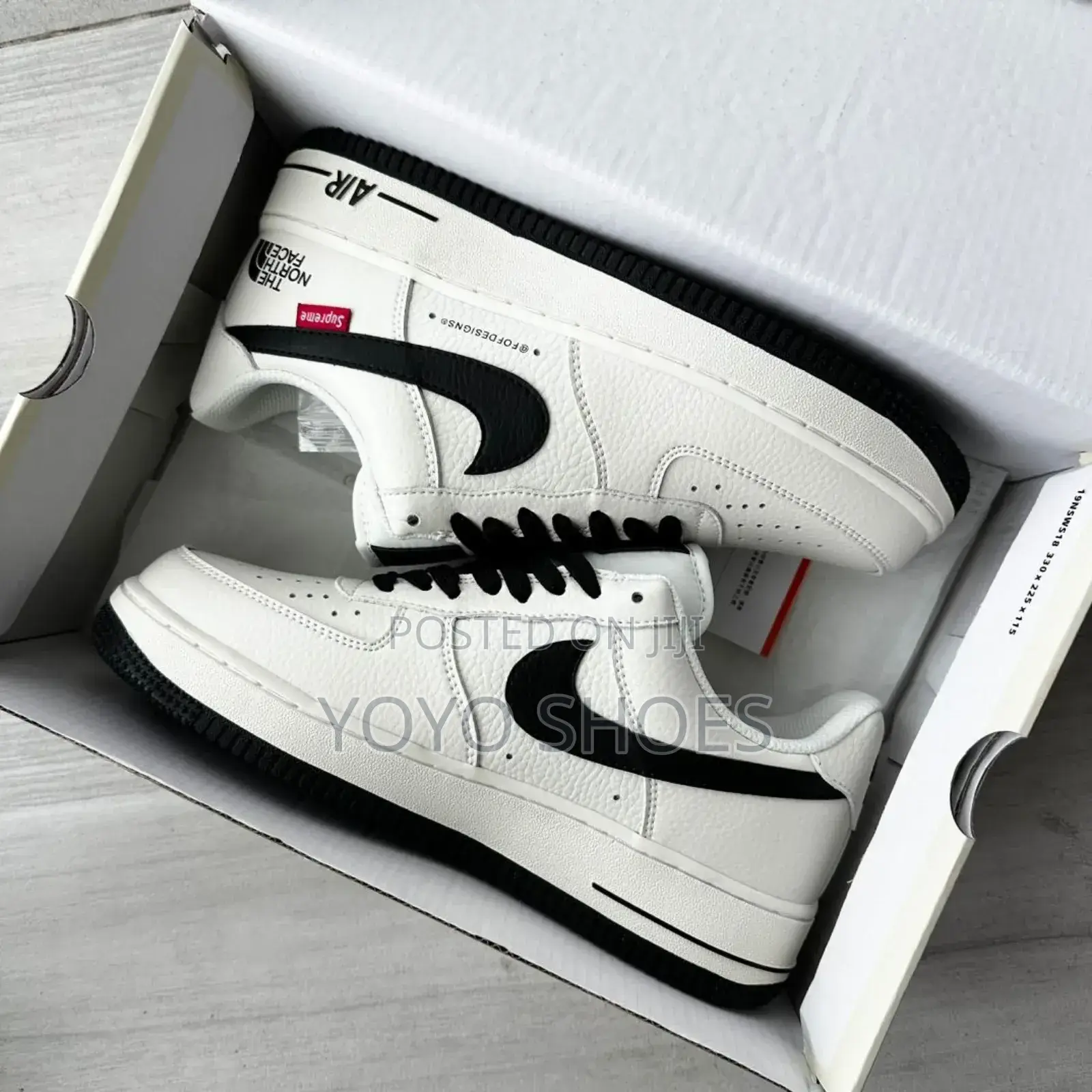 Nike Air Force 1 Supreme the North Face Black Fashion Sneaker