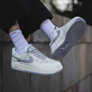 Nike Air Force 1 Supreme the North Face White Gray Fashion Shoes