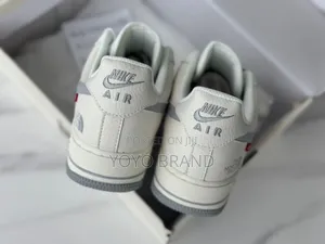 Nike Air Force 1 Supreme the North Face White Gray Fashion Shoes