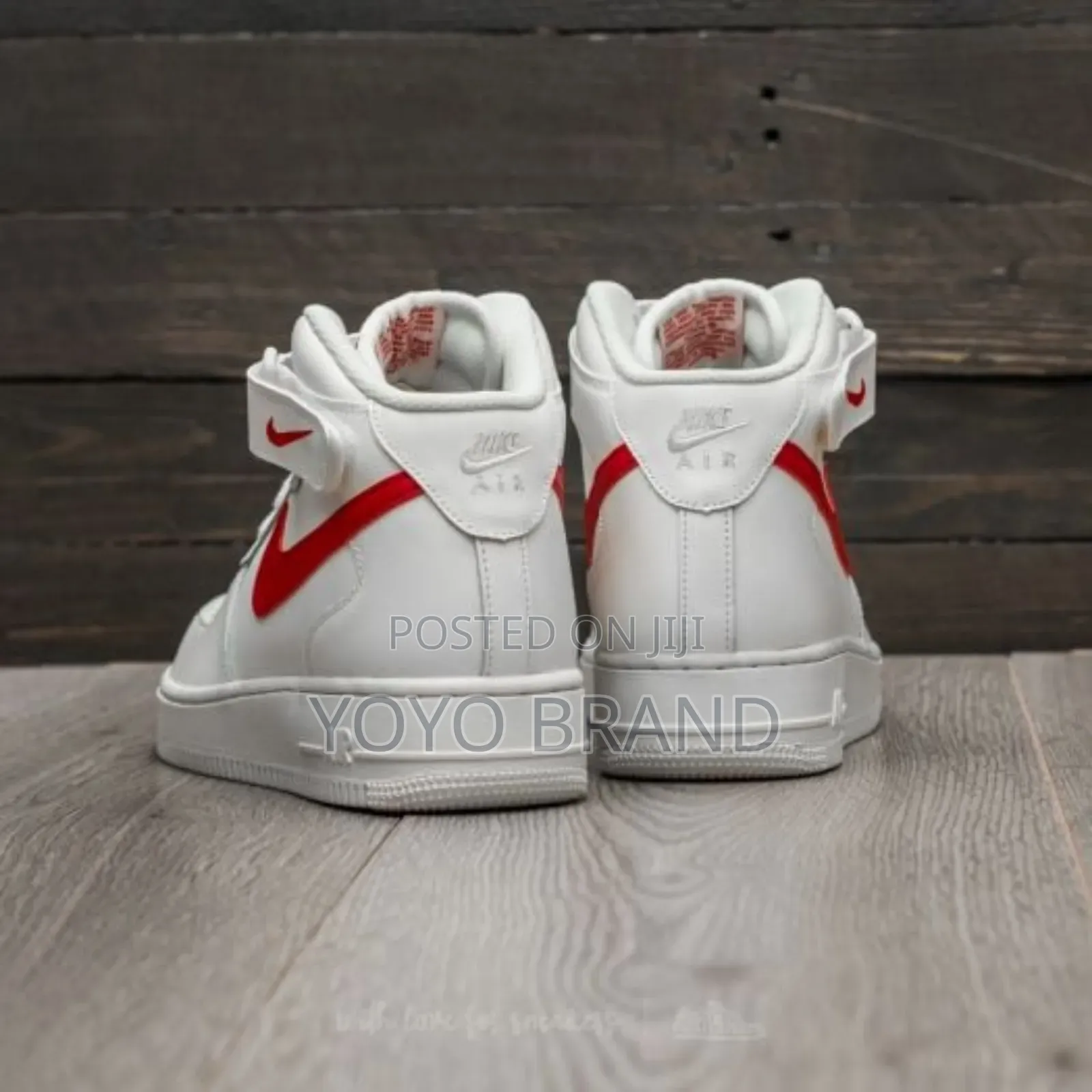 Nike Air Force 1 High Og White Red Strip Fashion Boots