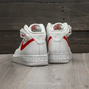 Nike Air Force 1 High Og White Red Strip Fashion Boots