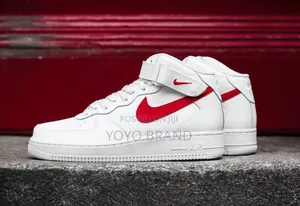Nike Air Force 1 High Og White Red Strip Fashion Boots
