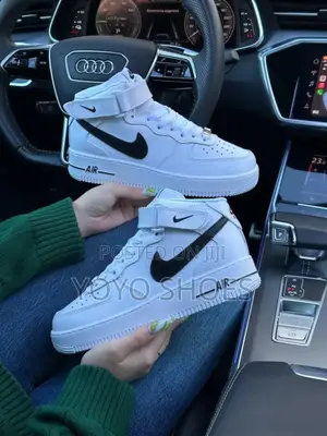 Nike Air Force 1high Og White Black Strip Fashion Boots
