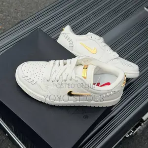 Air Jordan 1 Low Mm Sail Metalic Gold Fashion Shoes
