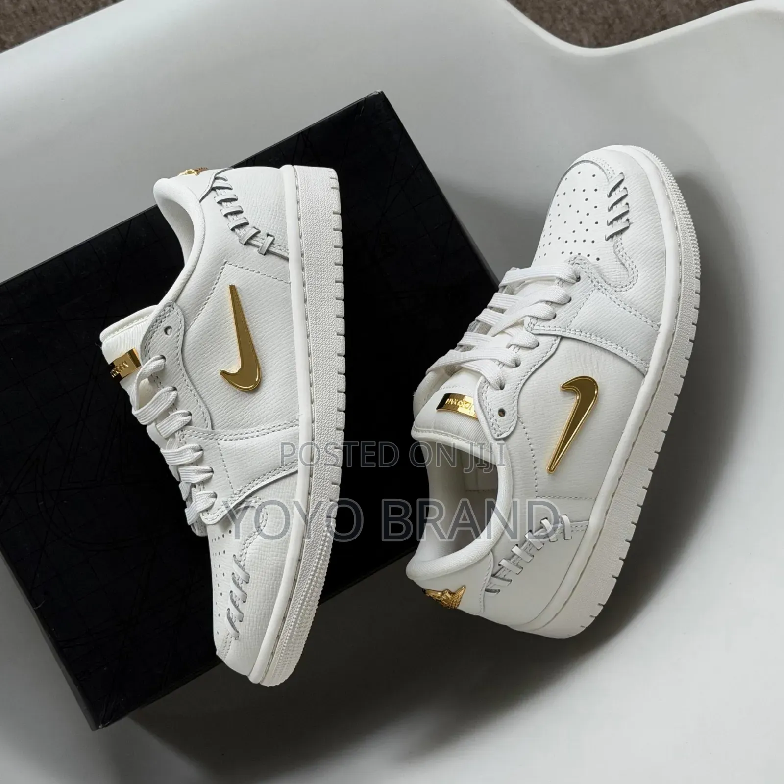 Air Jordan 1 Low Mm Sail Metalic Gold Fashion Shoes