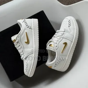 Air Jordan 1 Low Mm Sail Metalic Gold Fashion Shoes