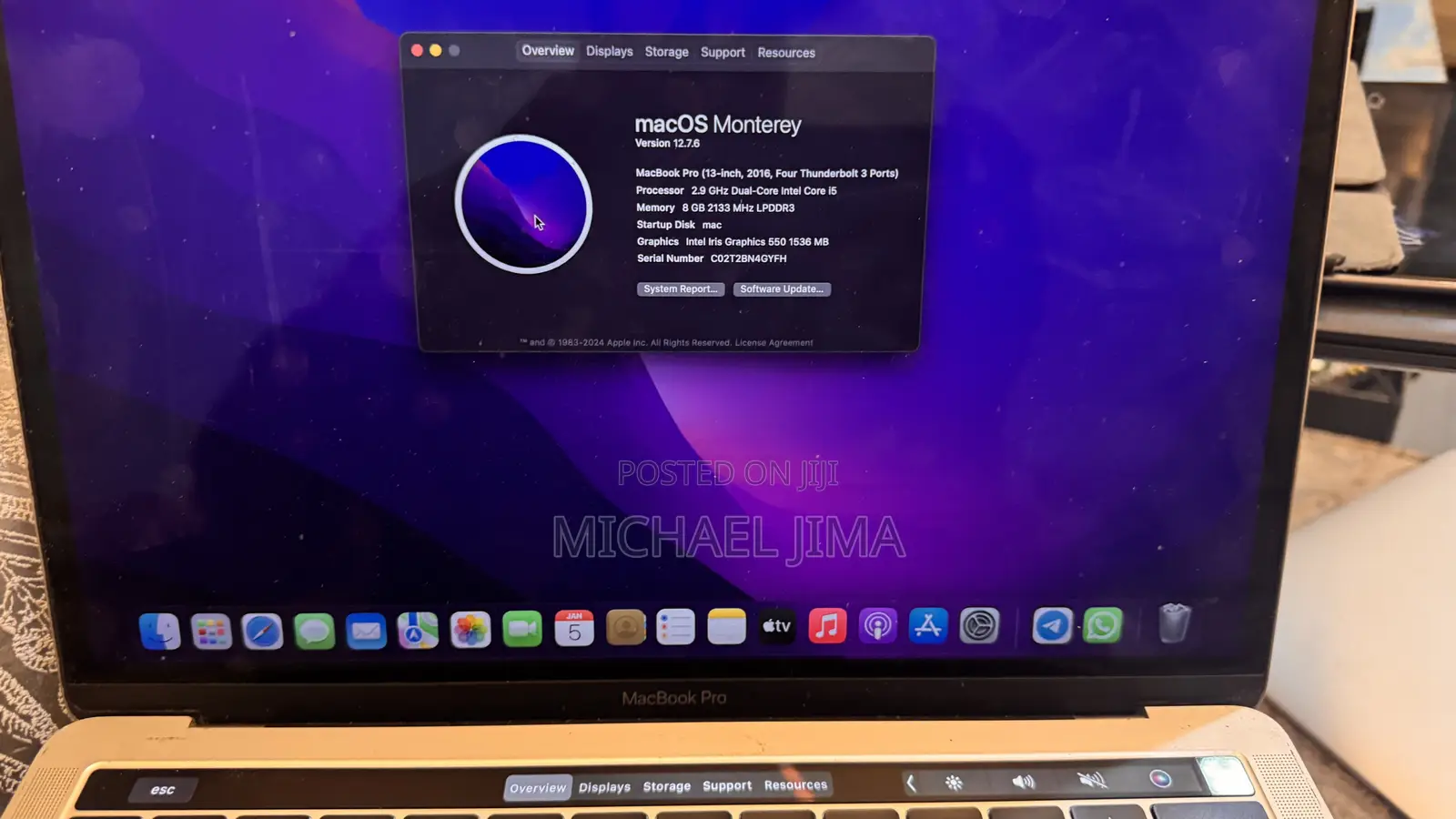 Laptop Apple MacBook 2016 8GB Intel Core I5 SSD 256GB