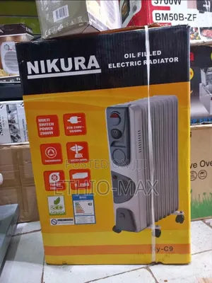 Nikura Oil Heater 9-fin With Fan – 2000w | Original | Fast Heating