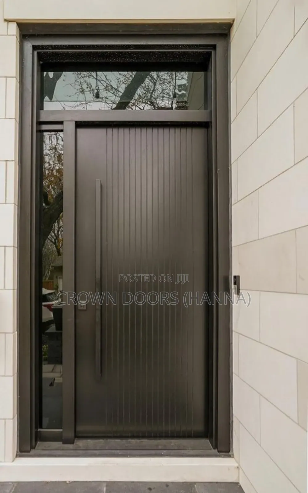 Crown Door /Main Gates/ Made of Natural Stone Wooden Fiber