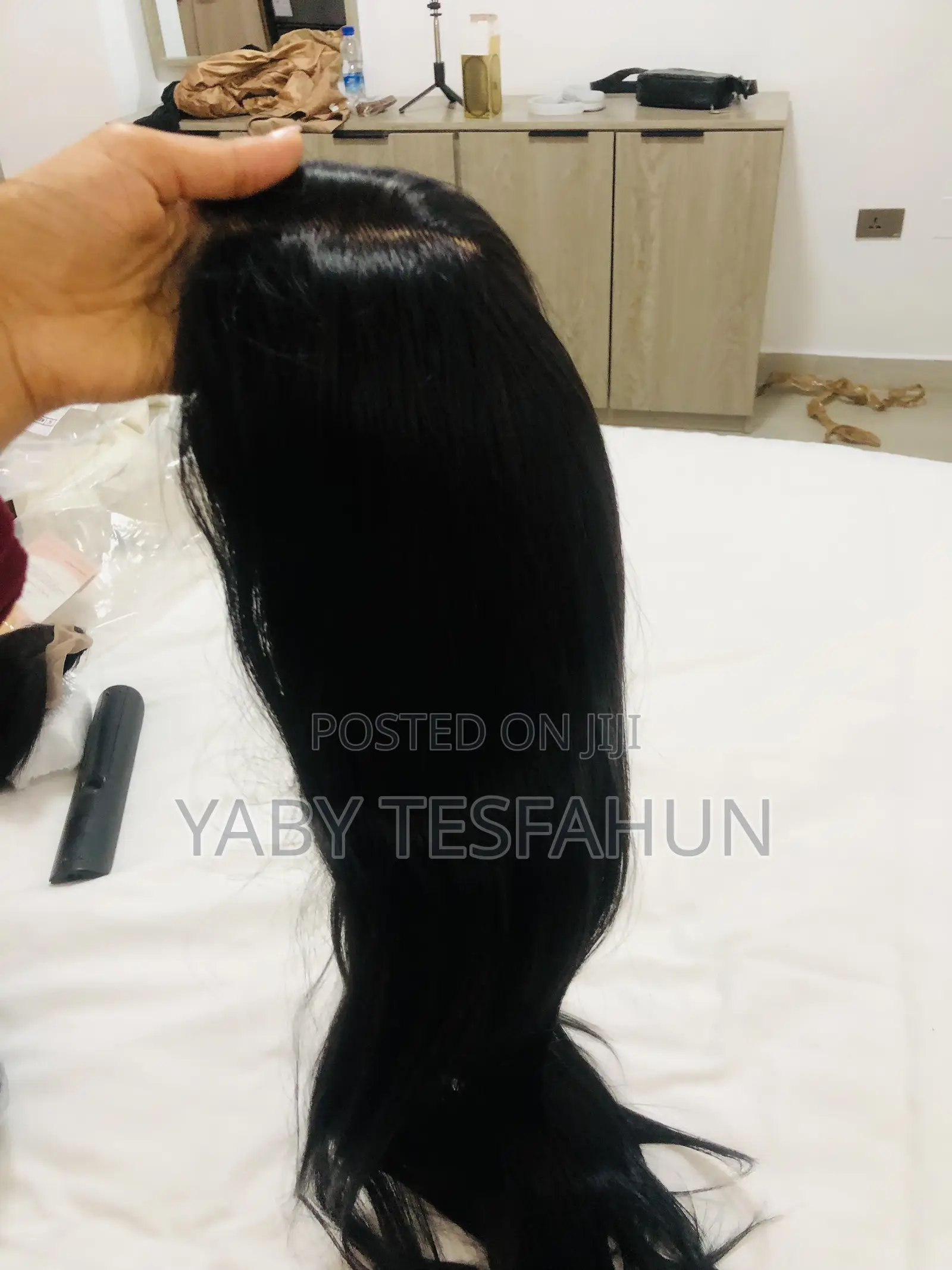 26 Inches Glue-Less Straight Human Hair Pre Plucked Pre Bleached