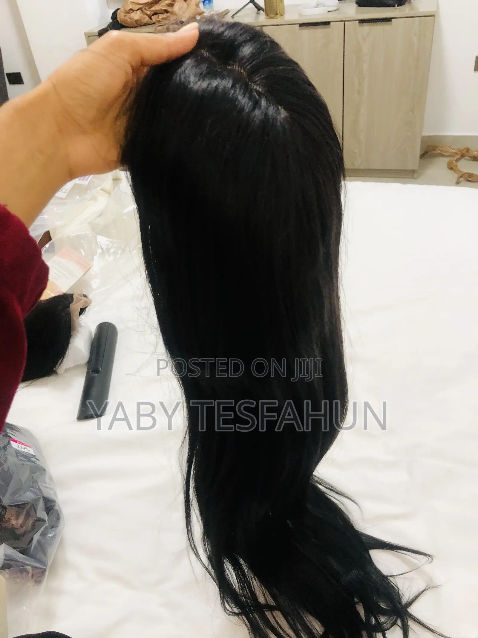 26 Inches Glue-Less Straight Human Hair Pre Plucked Pre Bleached
