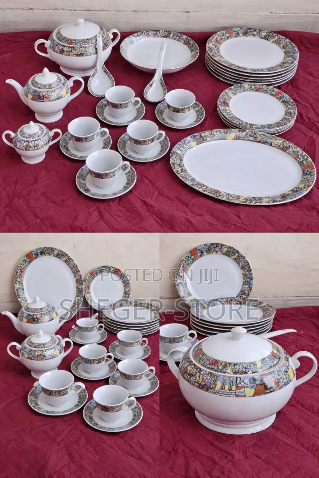 High Class 35 Pc Abyssinia Traditional Full Dinner Set