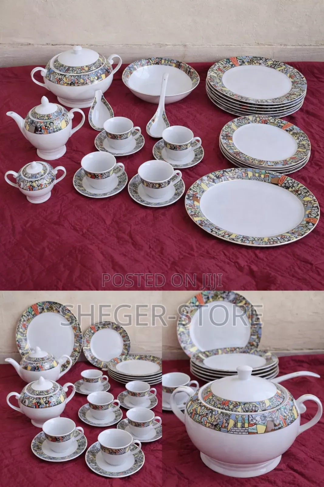 High Class 35 Pc Abyssinia Traditional Full Dinner Set