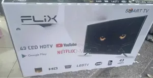 Flix 43” Smart Android Tv – New | Double Glass | Original