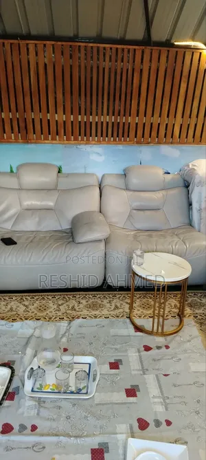 Used Sofa and Tempered Glass Table
