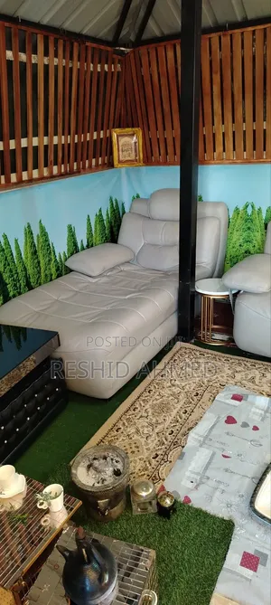 Used Sofa and Tempered Glass Table