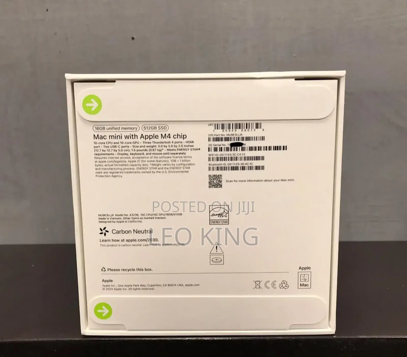 New Desktop Computer Apple Mac Mini 16GB Apple M4 SSD 256GB