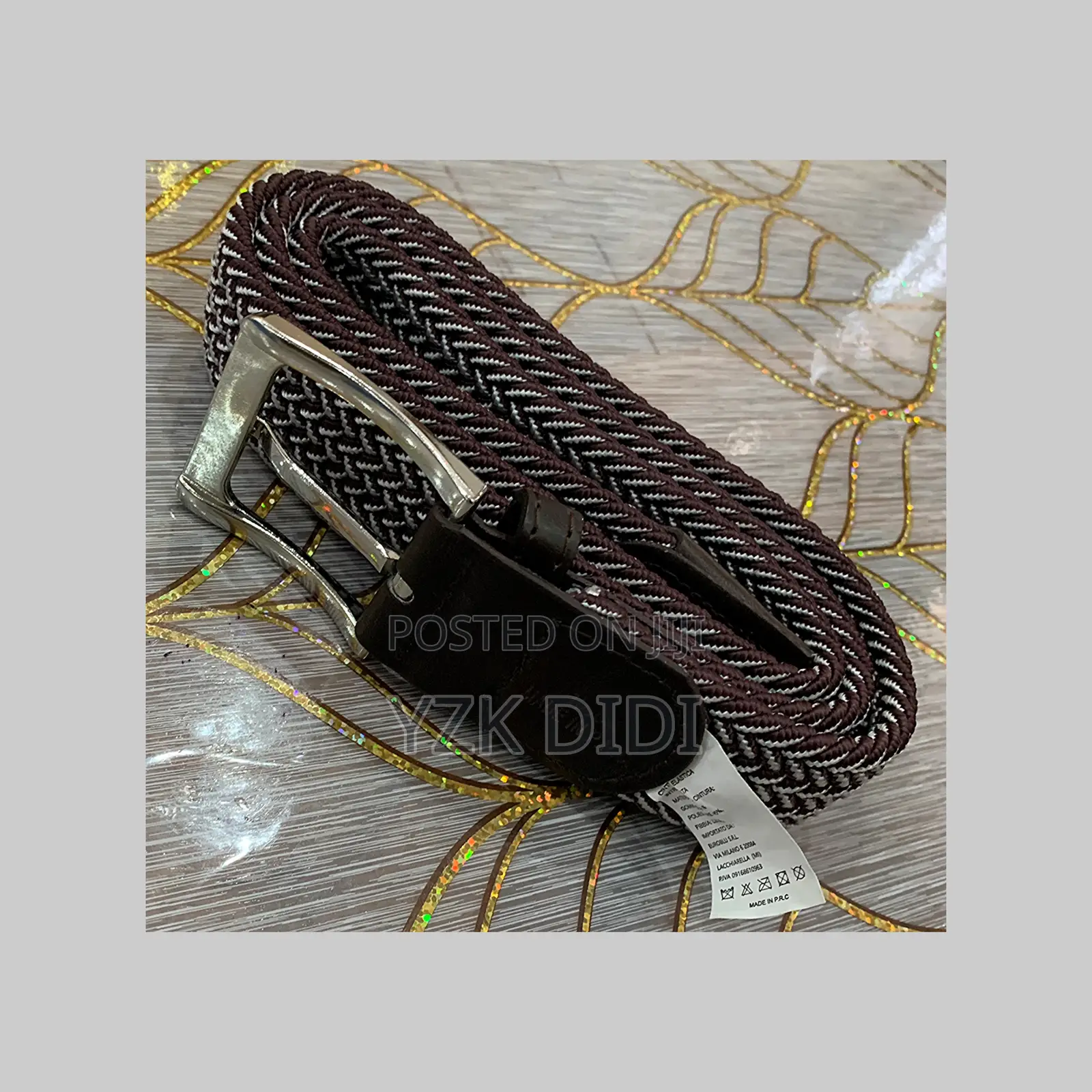 Braided Stretch Fabric Belt