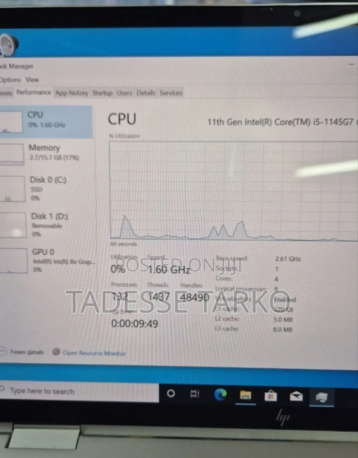 New Laptop HP EliteBook X360 1030 G8 16GB Intel Core I5 SSD 512GB