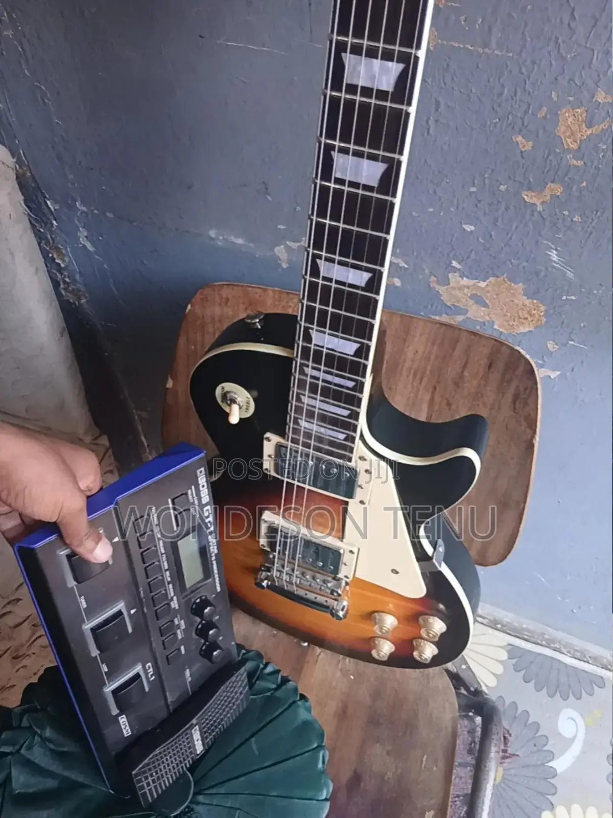 Guitar and G-1 Boss Guitar Effector