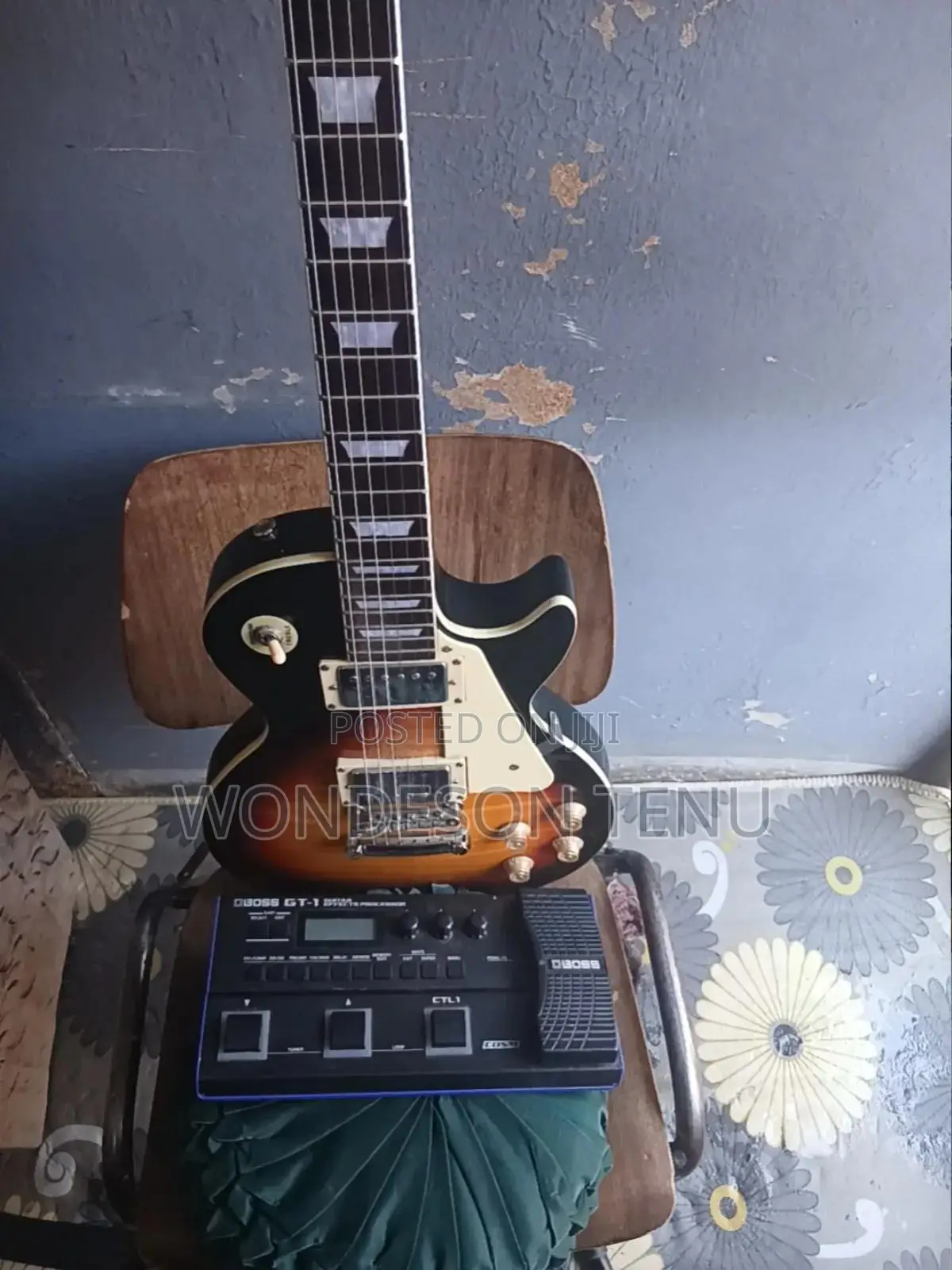 Guitar and G-1 Boss Guitar Effector