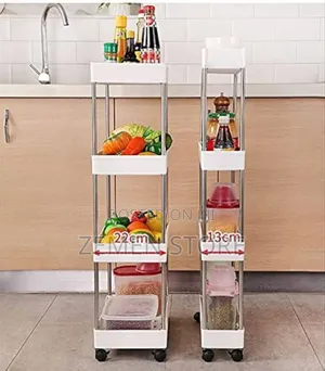 ተንቀሳቃሽ የዕቃ መደርደሪያ | 4-Layer Movable Kitchen Storage Rack