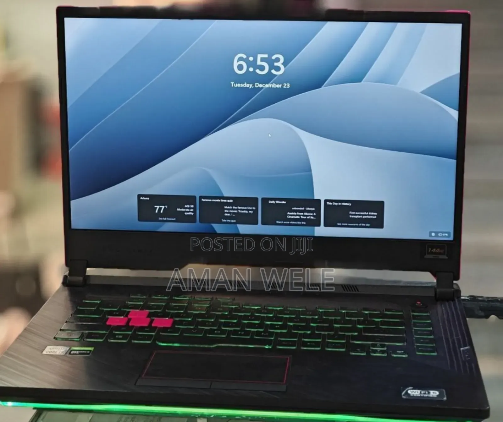 New Laptop Asus ROG Strix G15 G512 32GB Intel Core I7 SSD 512GB