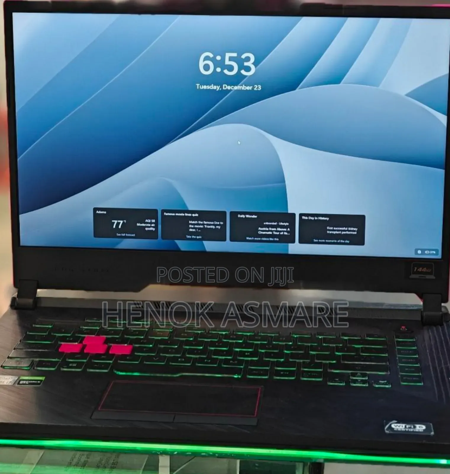 New Laptop Asus ROG Strix G15 32GB Intel Core I7 SSD 512GB