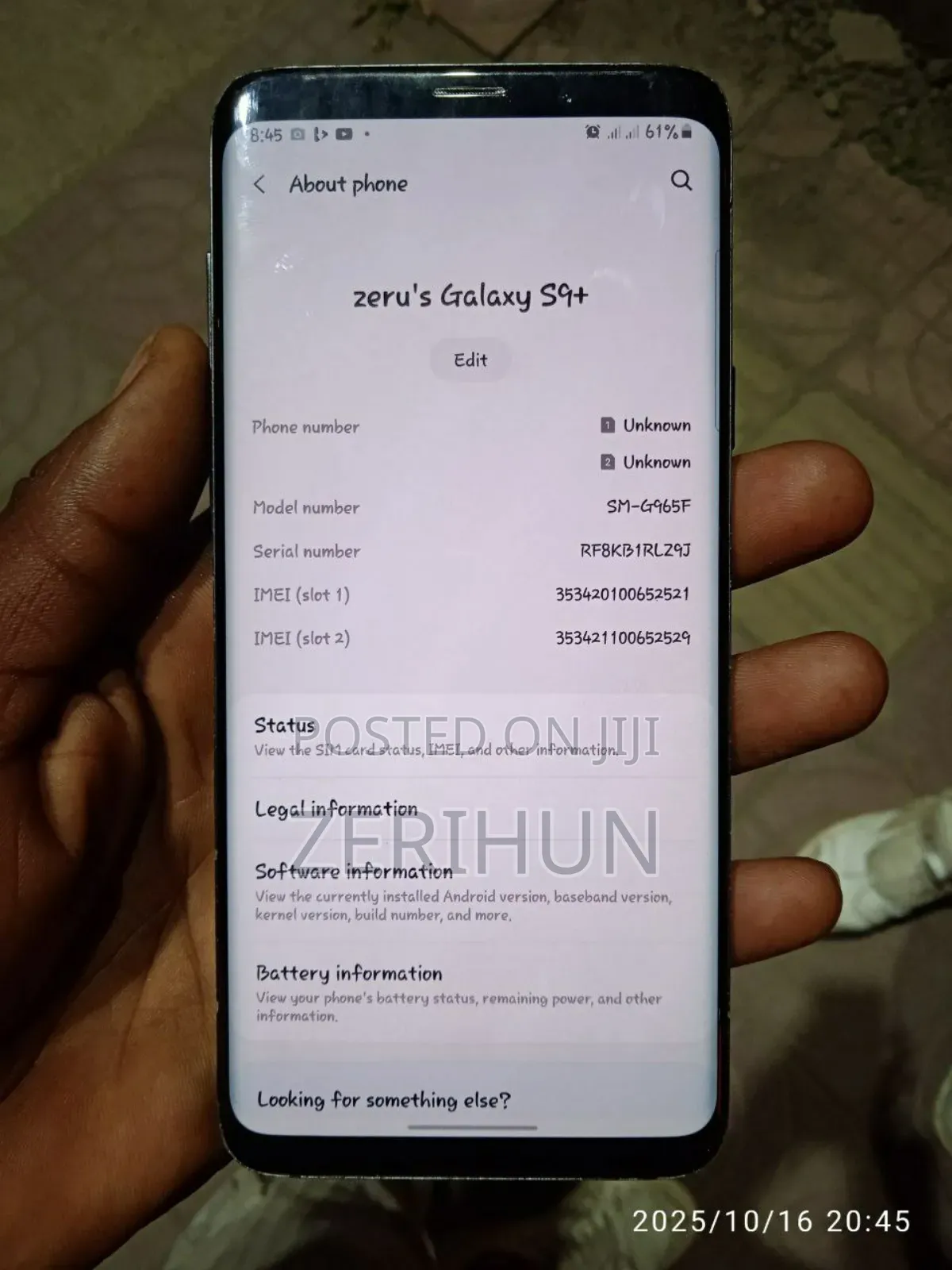 Samsung Galaxy S9 Plus 64 GB Black