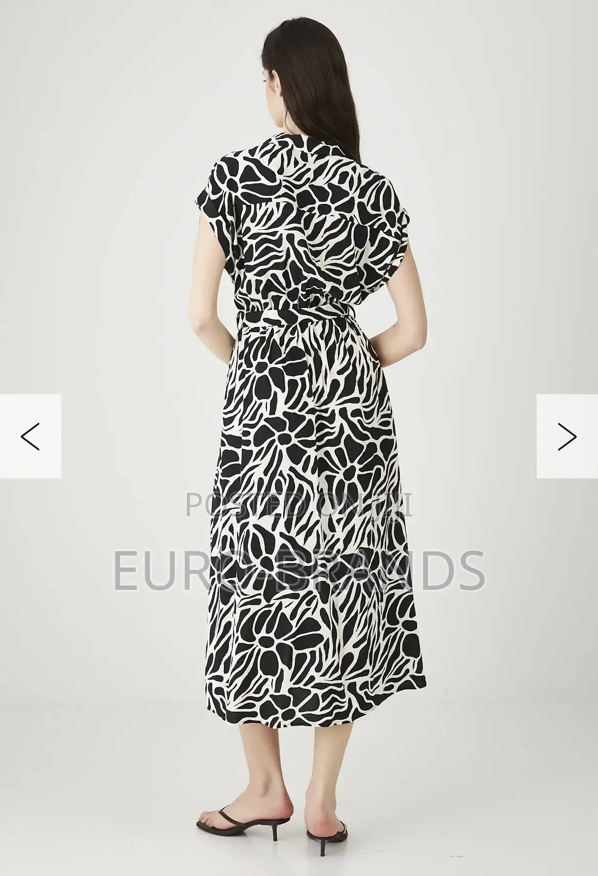 Women's Midi Dress With a Belt