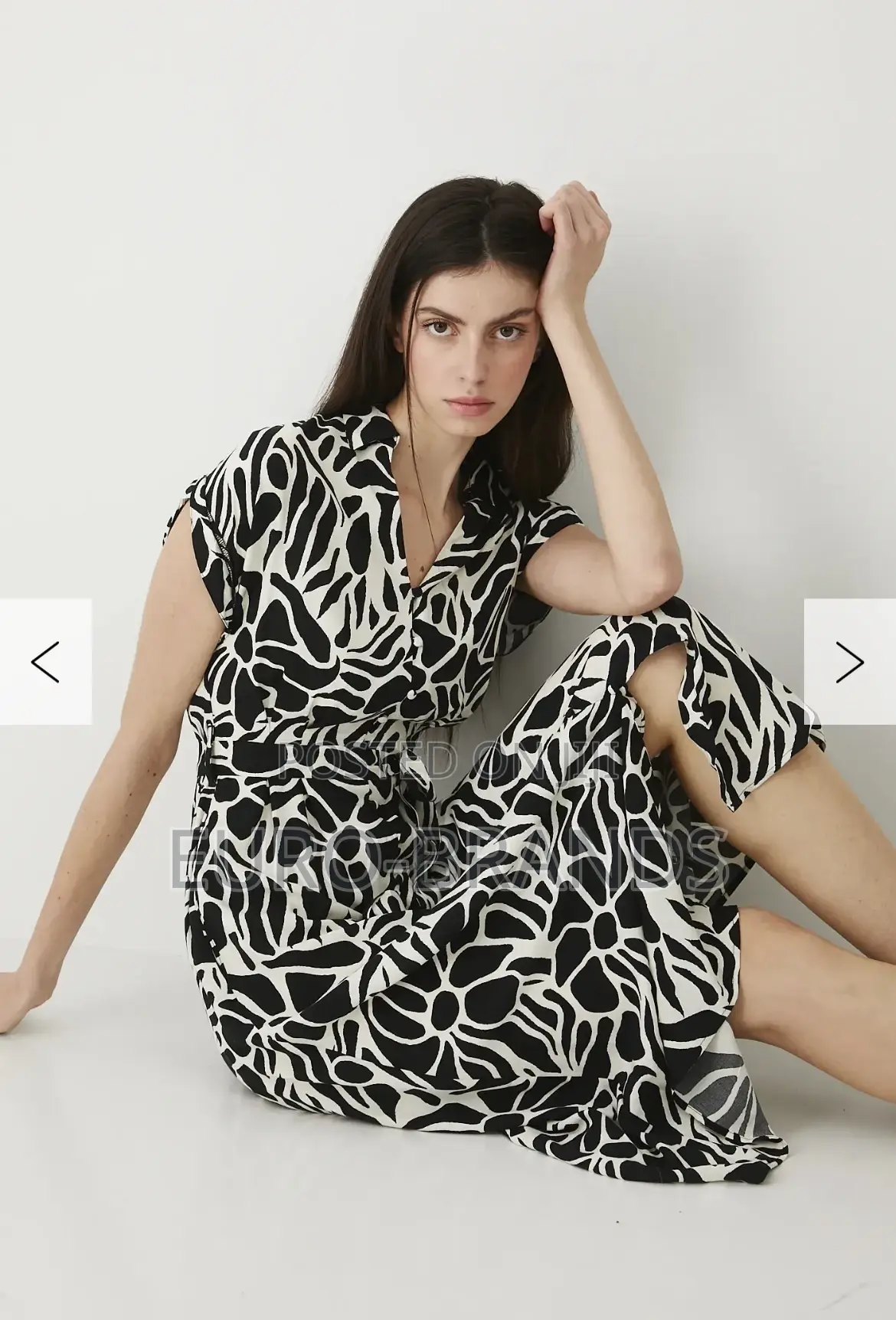 Women's Midi Dress With a Belt