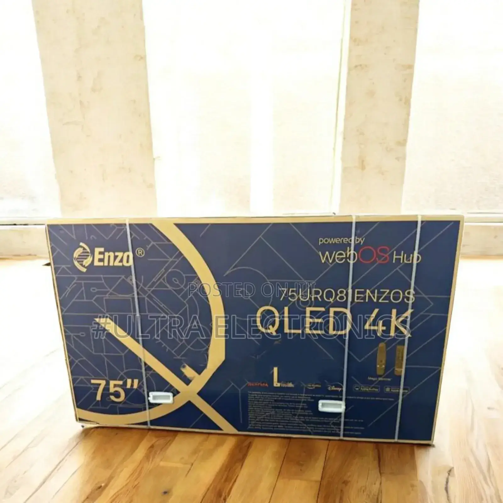 Enzo 75" Qled Smart Tv. Model: 75urq8 Enzos Operating System: