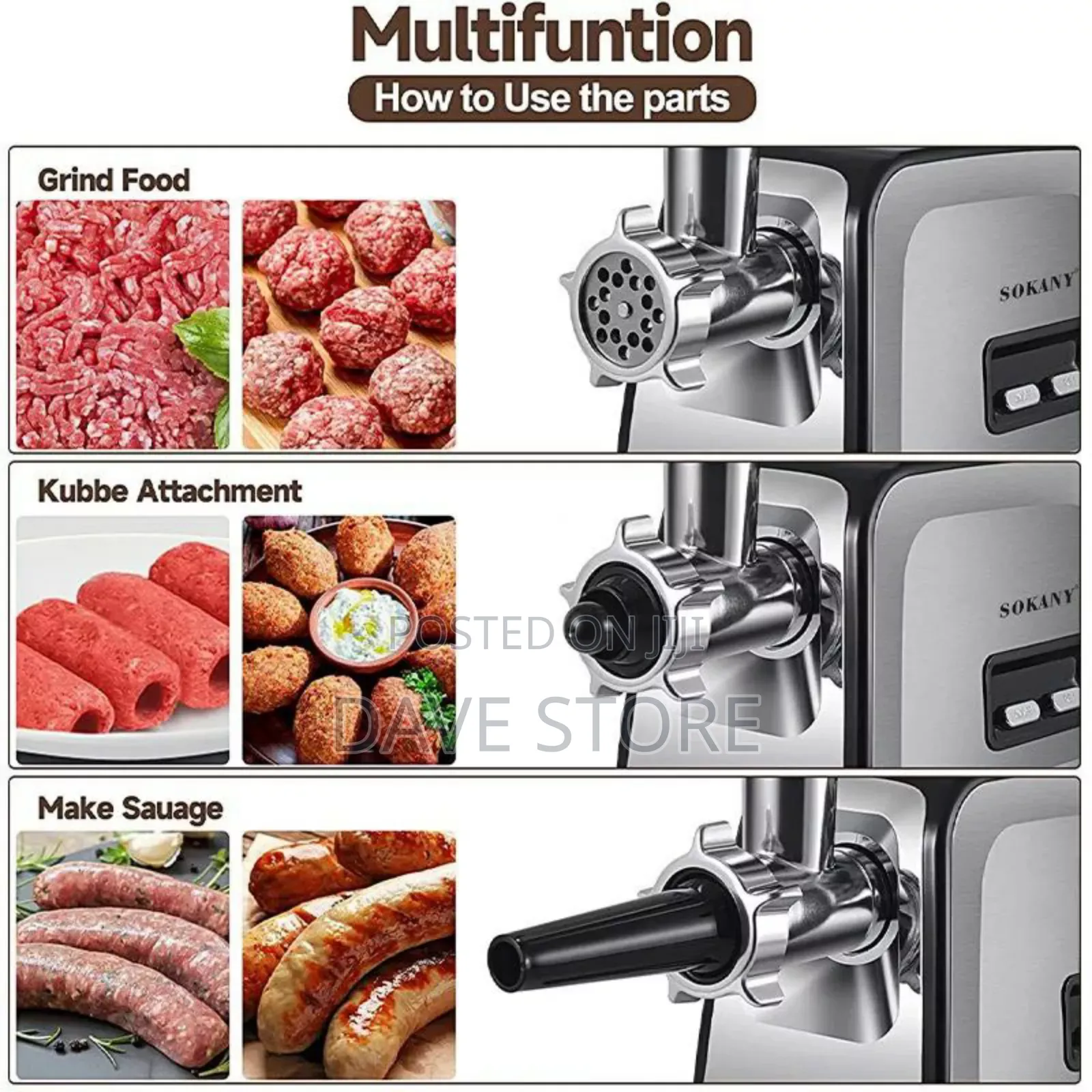 Sokany Meat Grinder