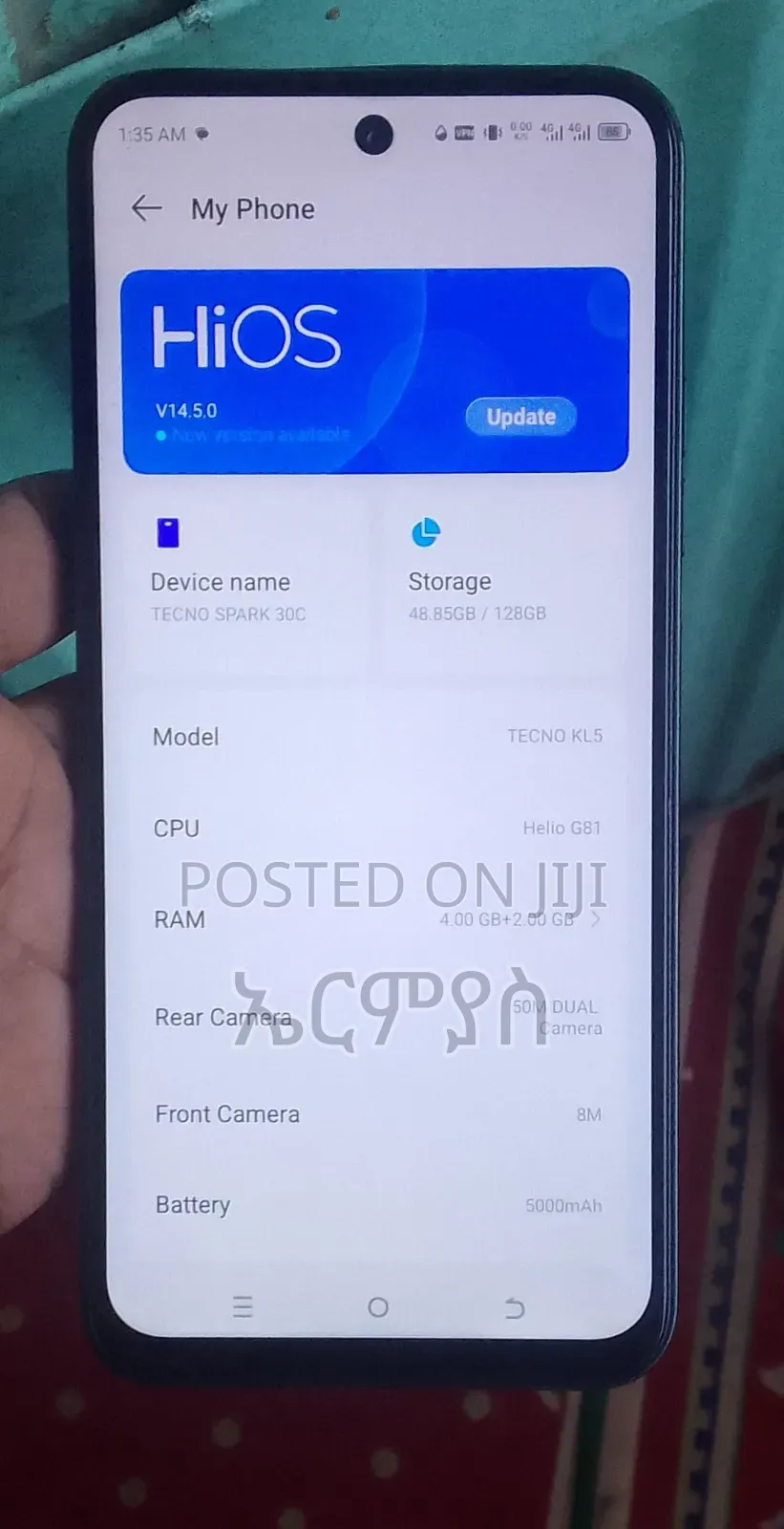 Tecno Spark 30C 128 GB Black