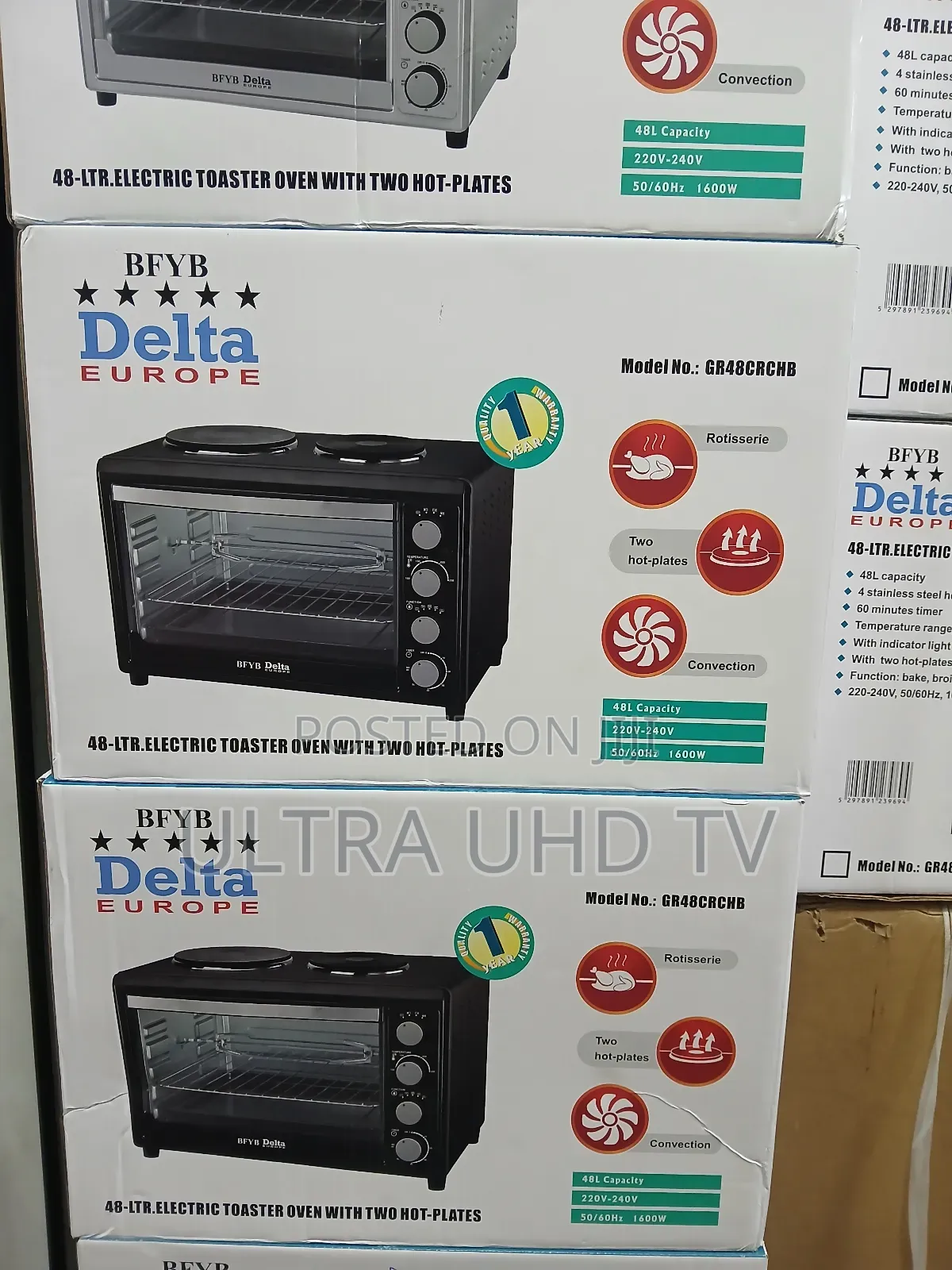 Bfyb Delta Europe Ion: Bak 48-ltr.Electric Toaster Oven With Two