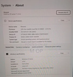 New Laptop 32GB Intel Core I9 HDD 500GB