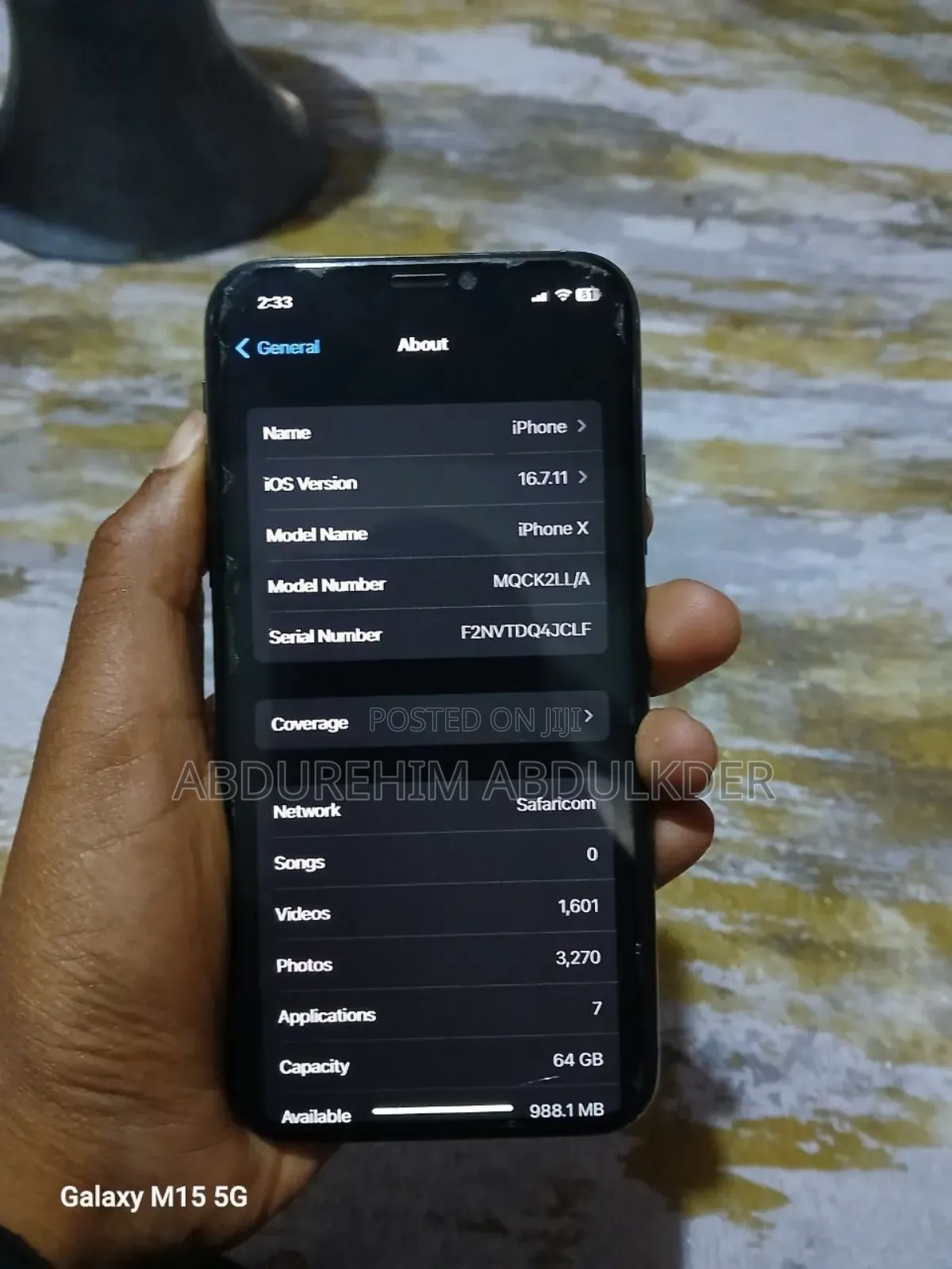 Apple iPhone X 64 GB Black