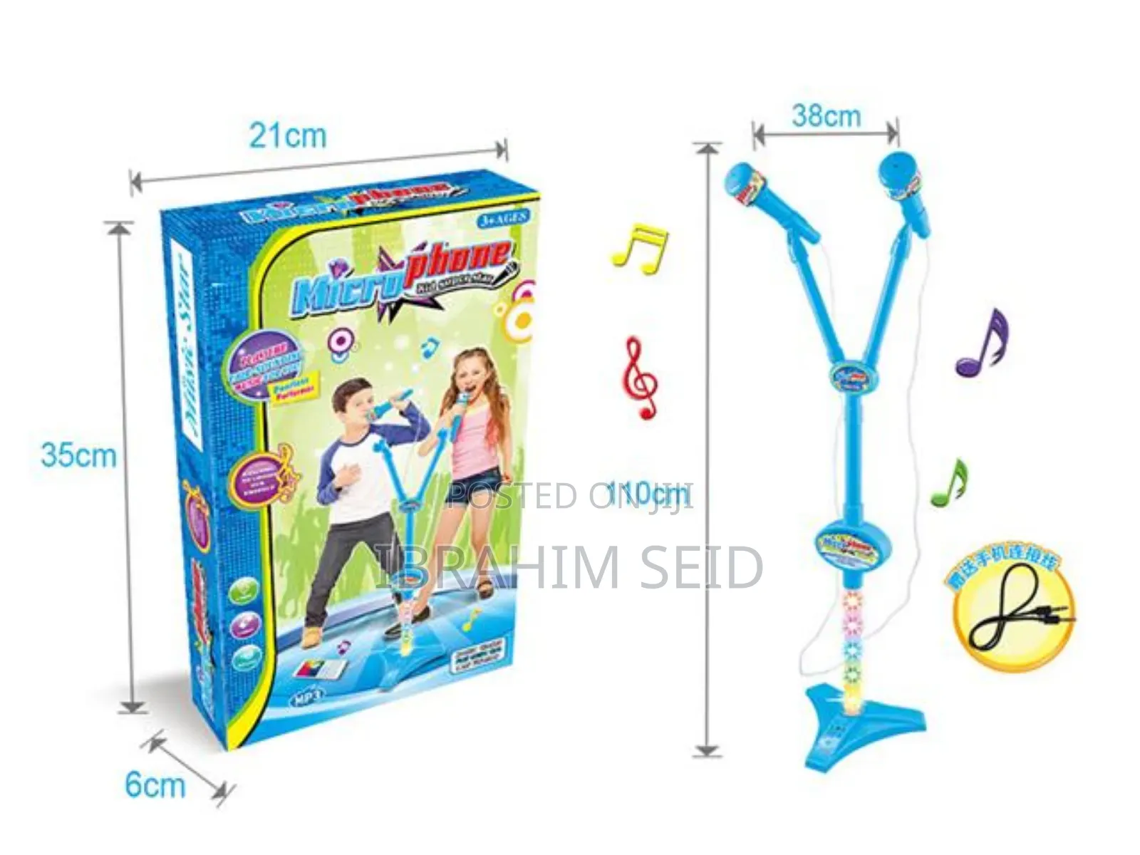 Toy Microphone and Stand Set Micro Phone Kid Super Star