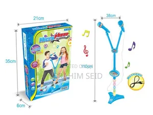 Toy Microphone and Stand Set Micro Phone Kid Super Star