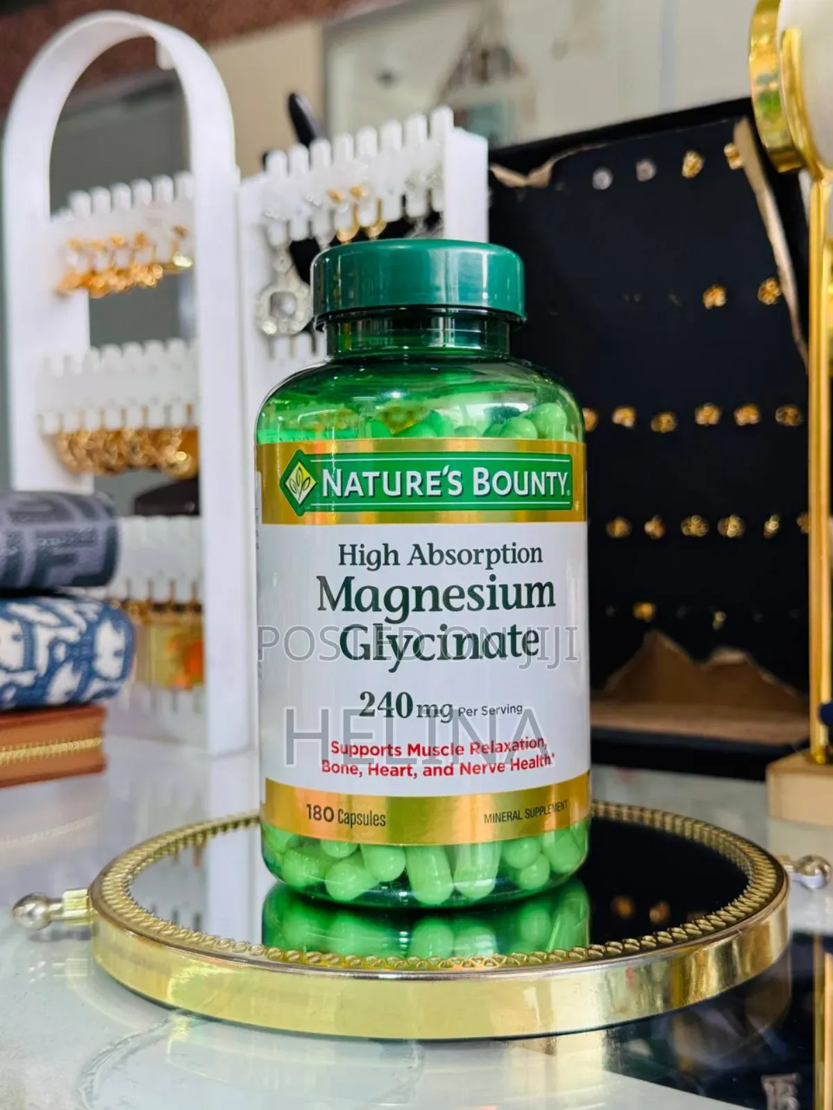 Nature's Bounty Magnesium Glycinate 240mg Capsules Original From Usa