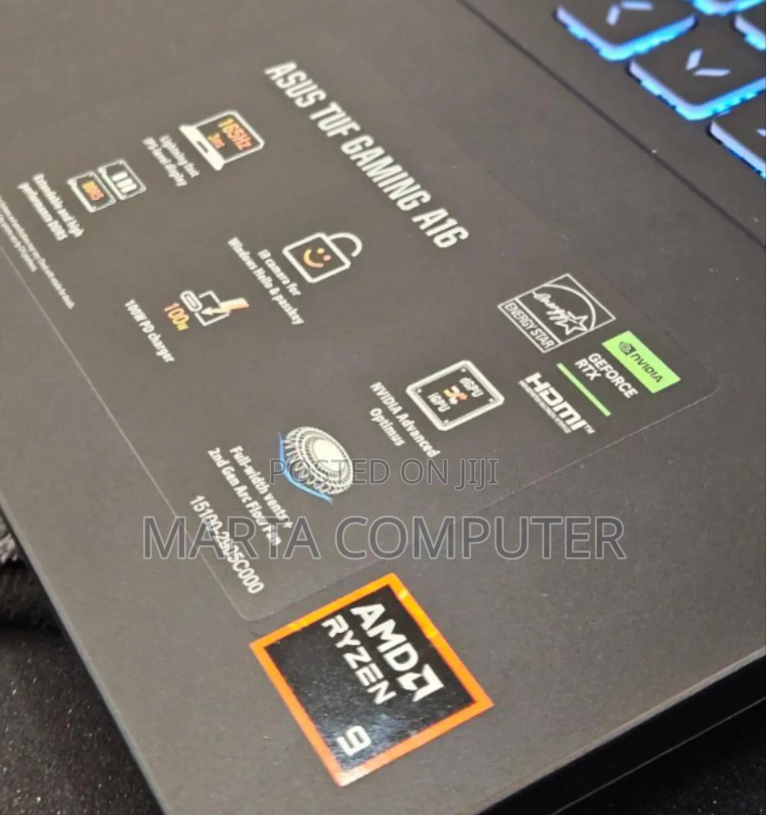 New Laptop Asus TUF Gaming A16 32GB Intel Core I9 SSD 1T