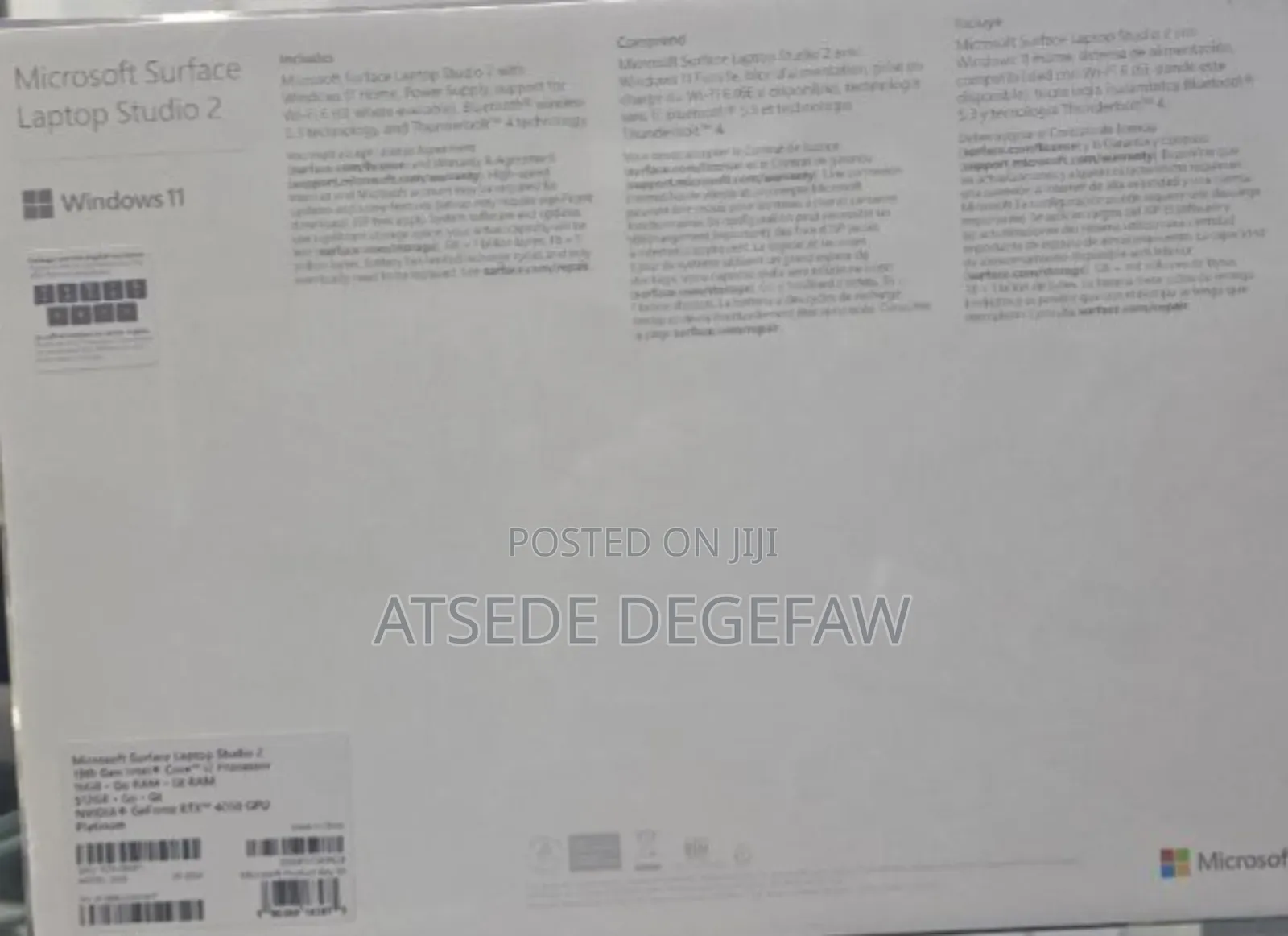 New Laptop Microsoft Surface 16GB Intel Core I7 SSD 512GB