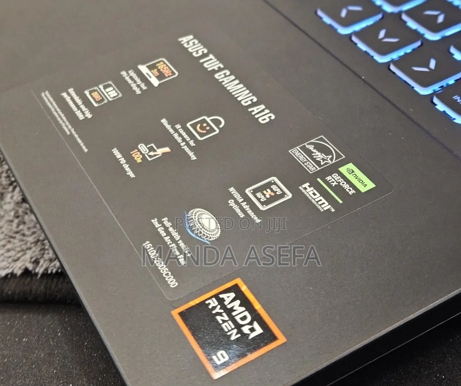 New Laptop Asus TUF Gaming A16 32GB AMD Ryzen 9 SSD 1T