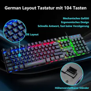 Ziyou Lang Qwertz Gaming Keyboard and Mouse Set